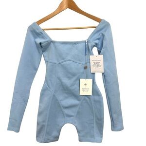 Alamour The Label Bella Long Sleeve Romper Baby Blue Size XS NEW WITH TAGS